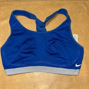COPY - COPY - Nike Blue and Gray Sports Bra with Racerback Design